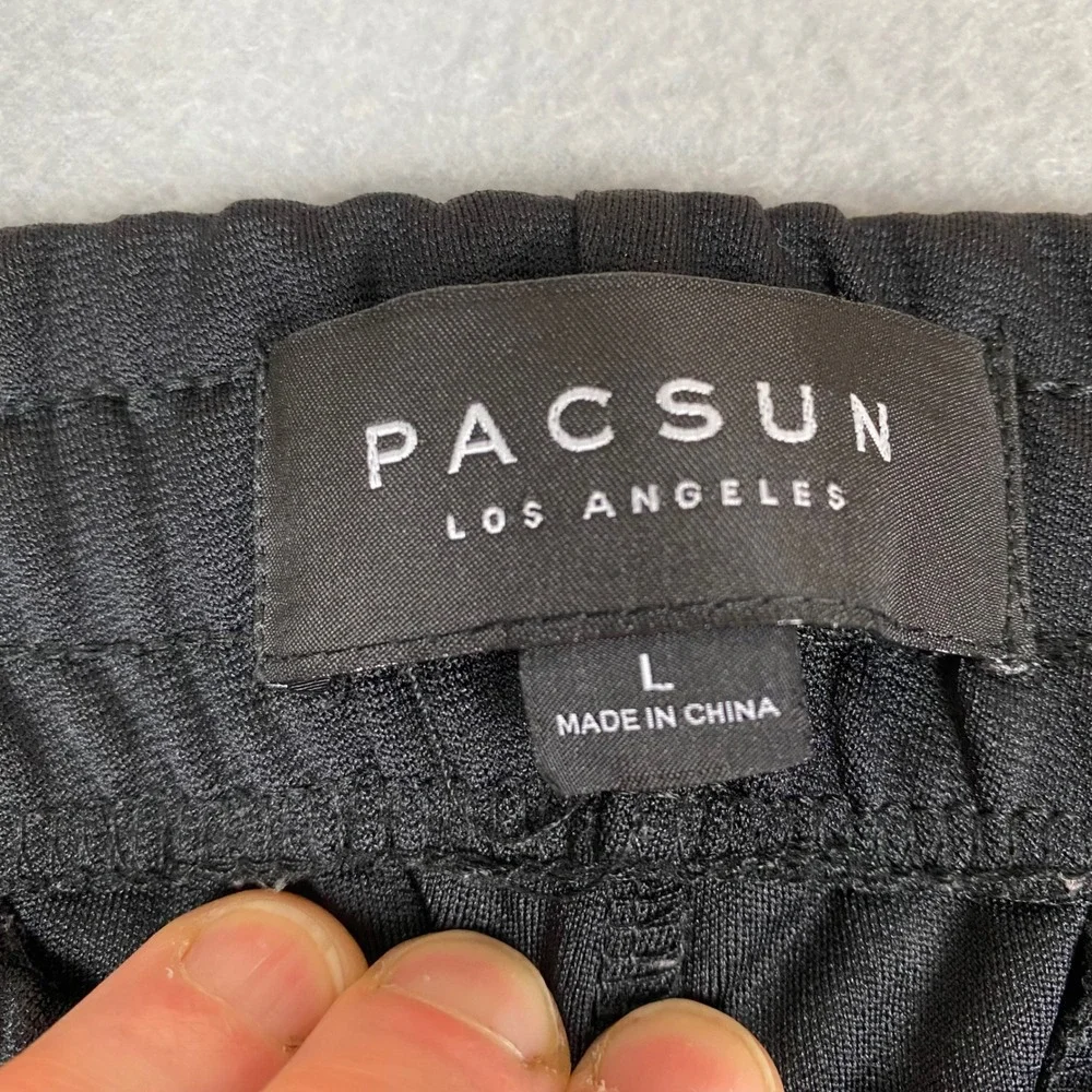 PacSun Side Stripe Tapered Track Pants Mens Large Black Red Yellow